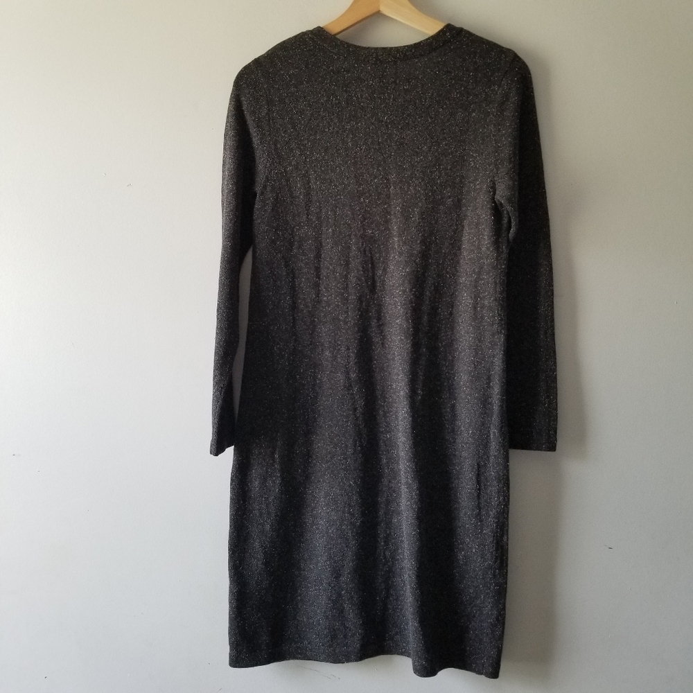 J Jill Speckled Gray Silk Cotton Sweater Dress SP - Picture 7 of 10